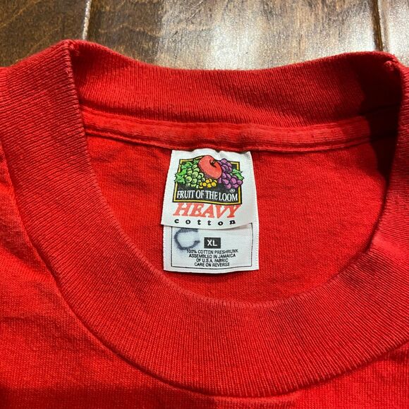 Schwinn Vintage Single Stitch Red White Cotton T-Shirt Men's Size Extra Large - Picture 6 of 8